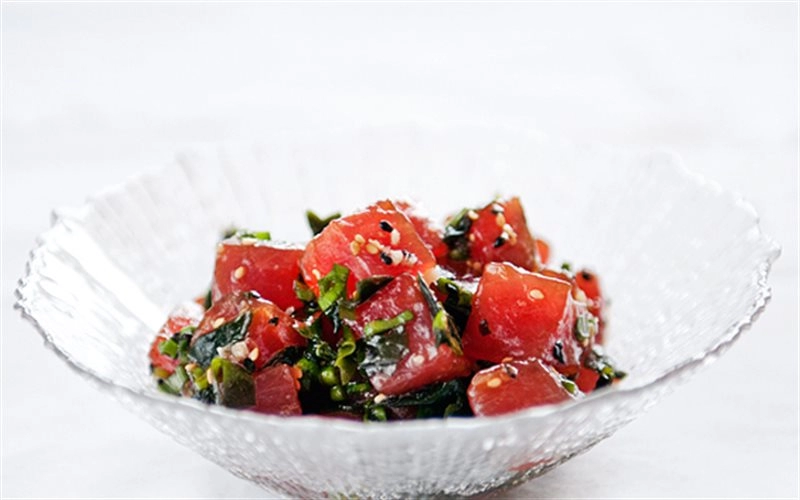 Gỏi sashimi cá ngừ - Green Seaweed