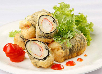 Cá ba sa cuộn rong biển chiên giòn - Green Seaweed