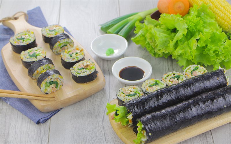 Sushi chay - Green Seaweed