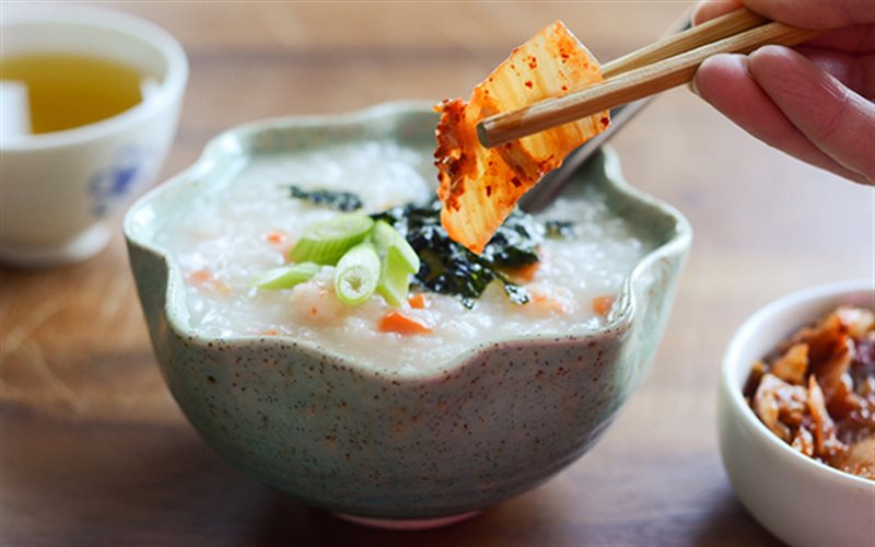 Cháo tôm rong biển kiểu Hàn - Green Seaweed