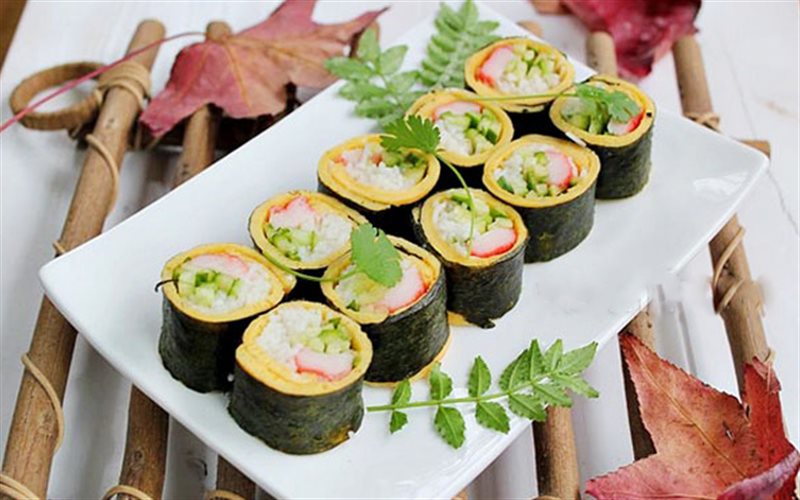 Trứng cuộn rong biển bún - Green Seaweed