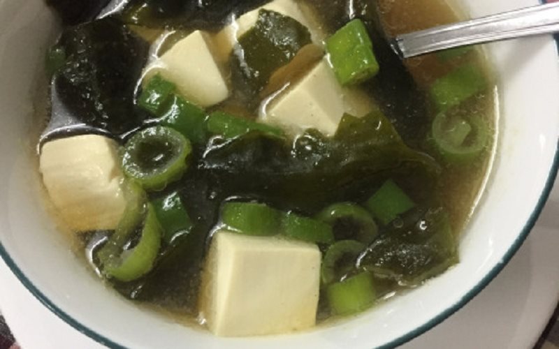 Súp miso chay - Green Seaweed