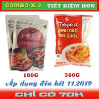 Combo 500g bánh gạo + 2 gói sốt good well multi(Topbokki)- 90g