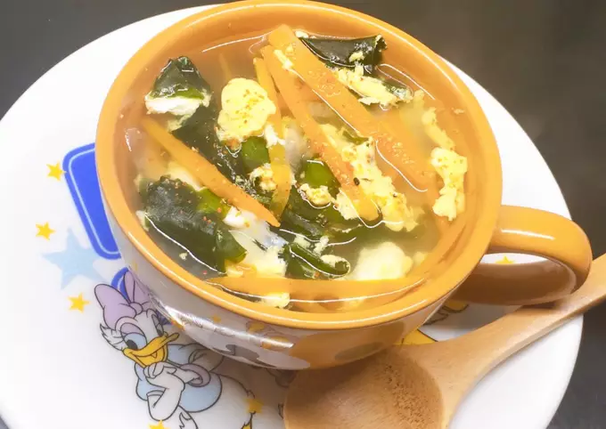 Canh rong biển rau củ,trứng gà - Green Food