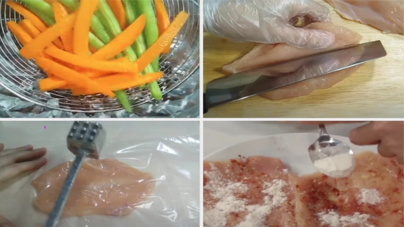 Cách làm món gà cuộn rong biển rau củ - Green Food