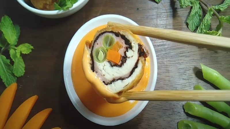 Cách làm món gà cuộn rong biển rau củ - Green Food