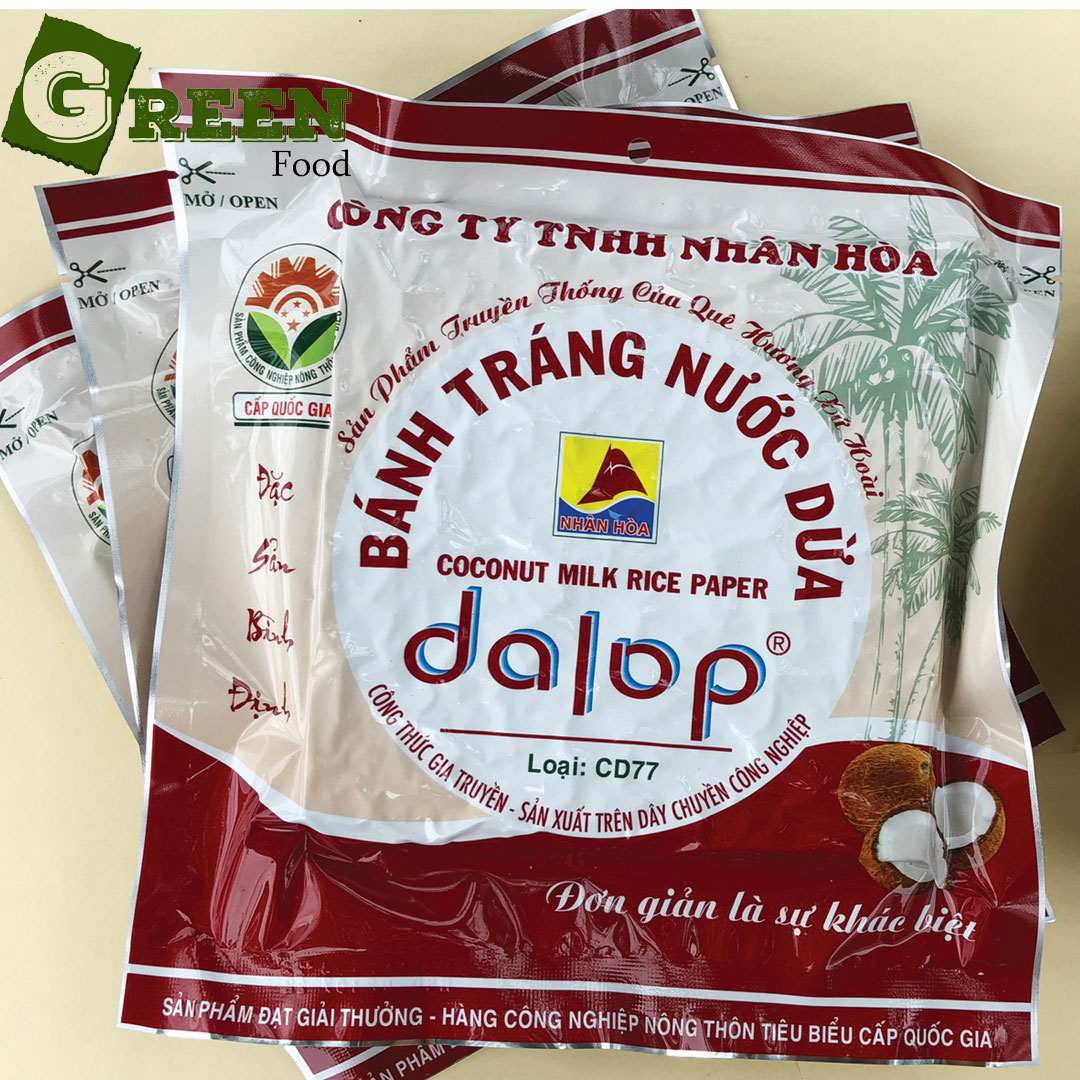 Bánh Tráng Gạo Nước Cốt Dừa Nướng CD77 Dalop Bình Định