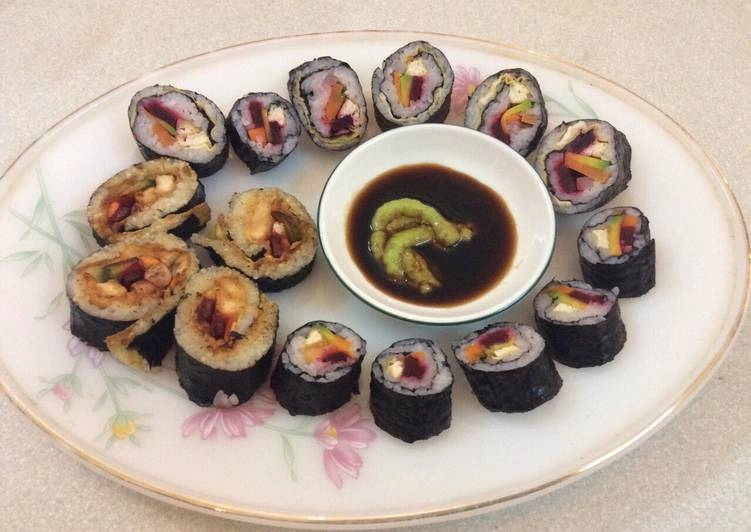 Sushi chay và sushi chiên - Green Seaweed